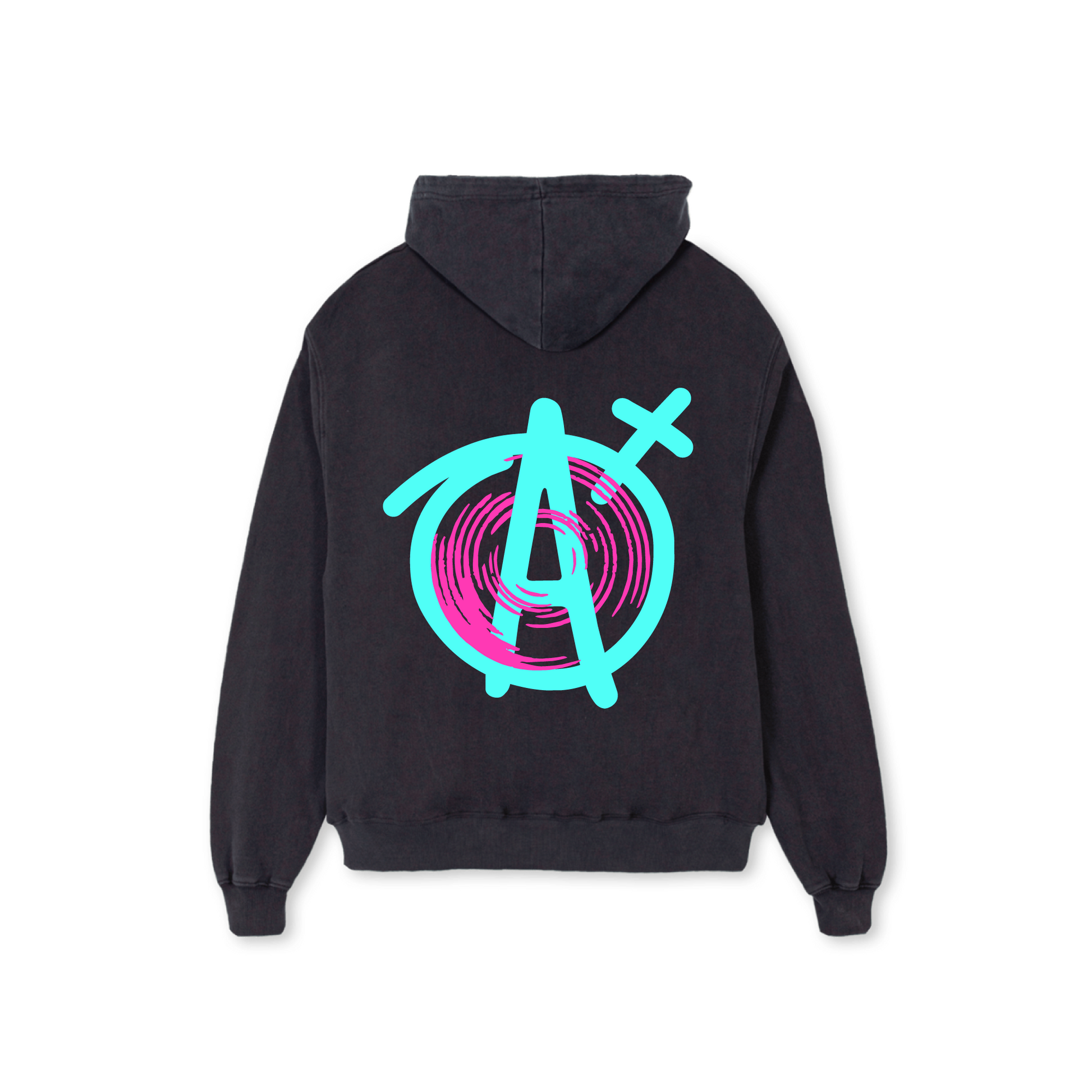 ADHD Zip Hoodie Vintage Black