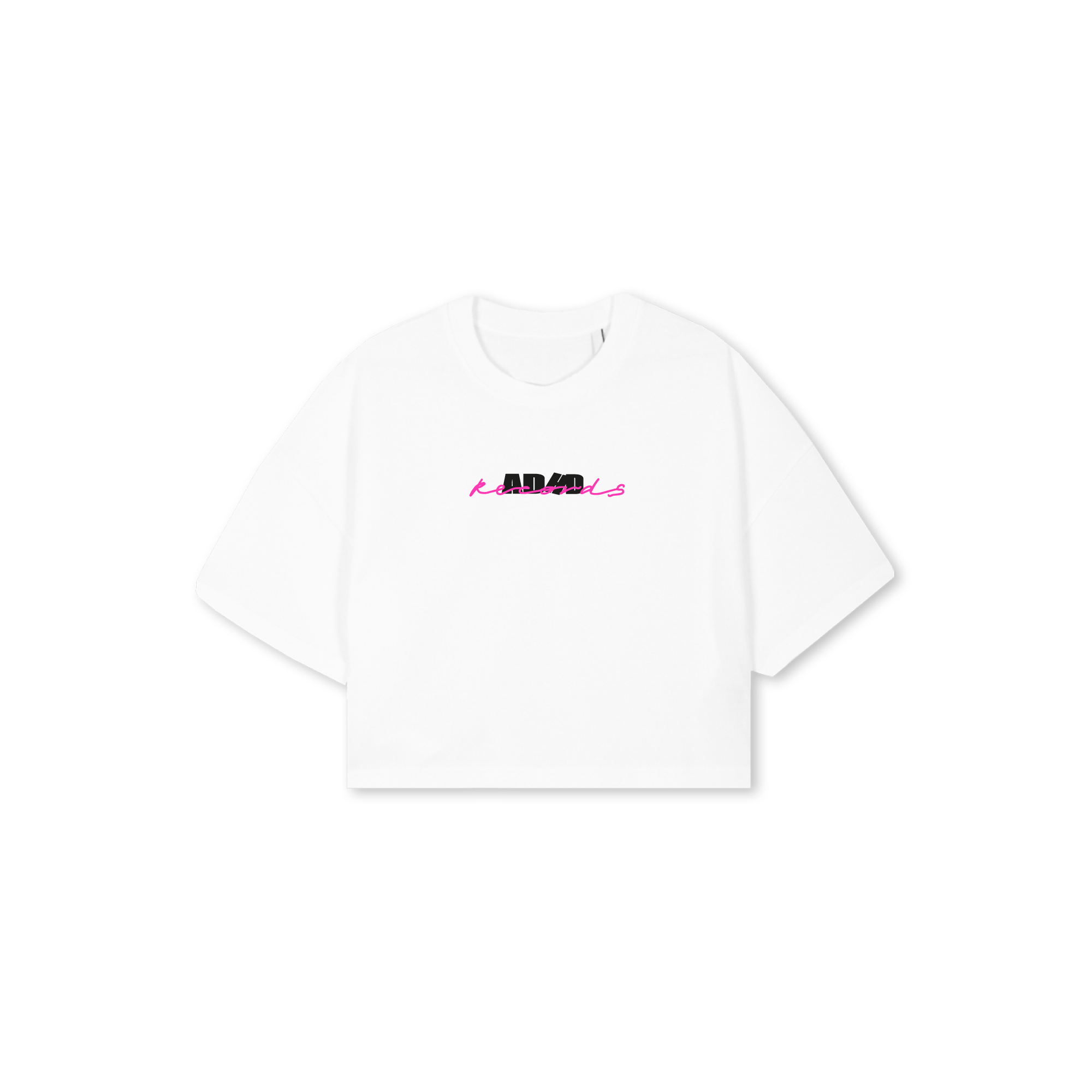 ADHD Cropped Tee White