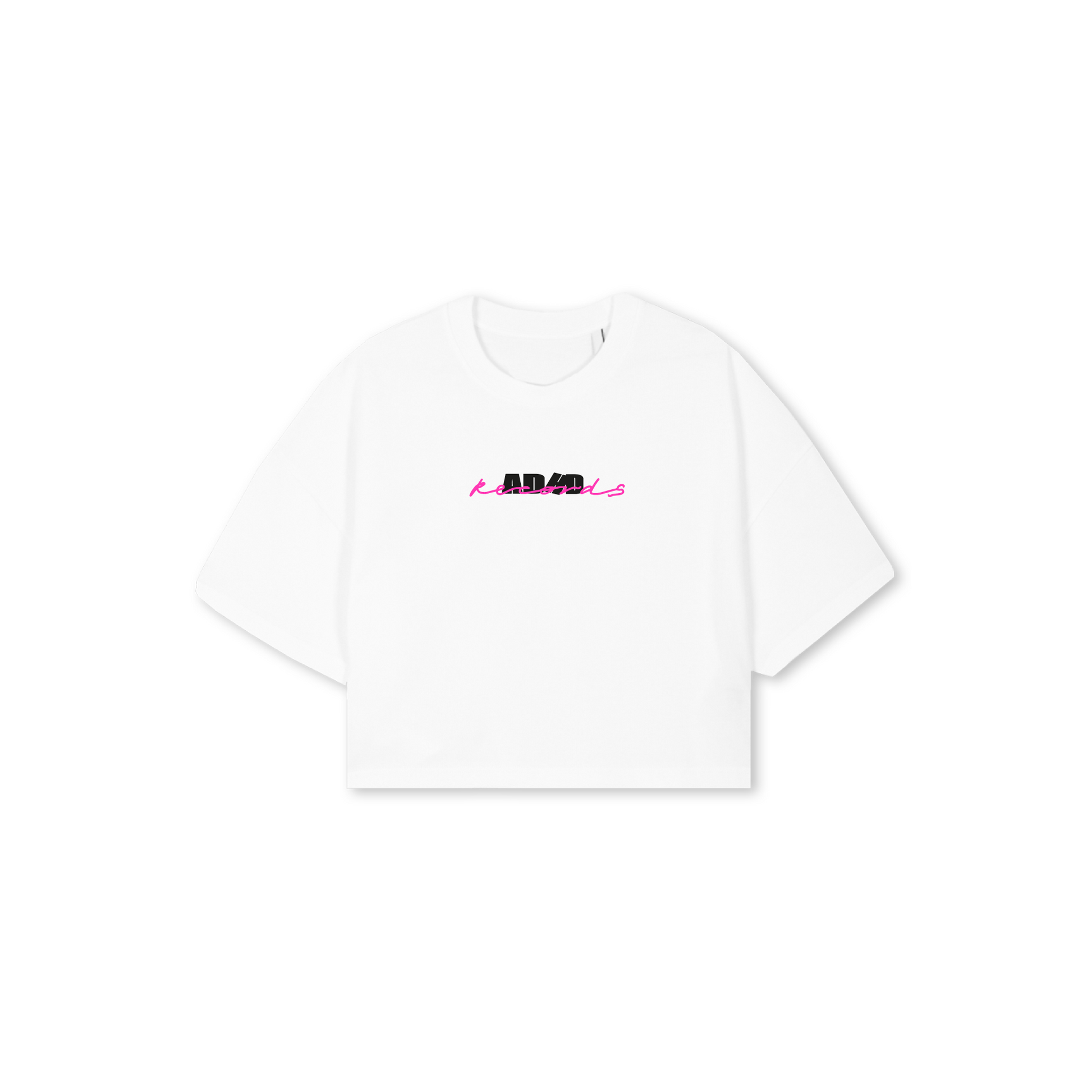 ADHD Cropped Tee White