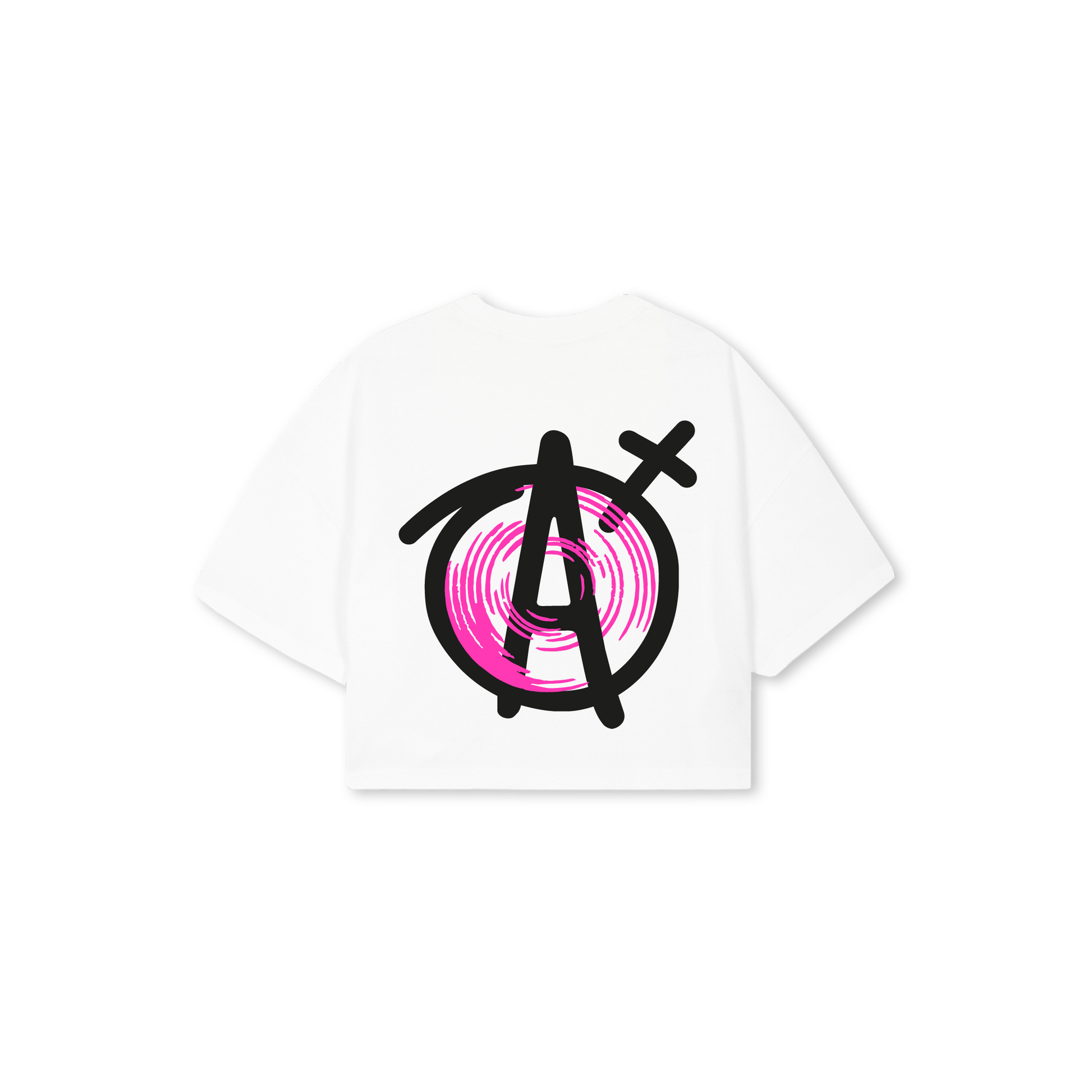 ADHD Cropped Tee White