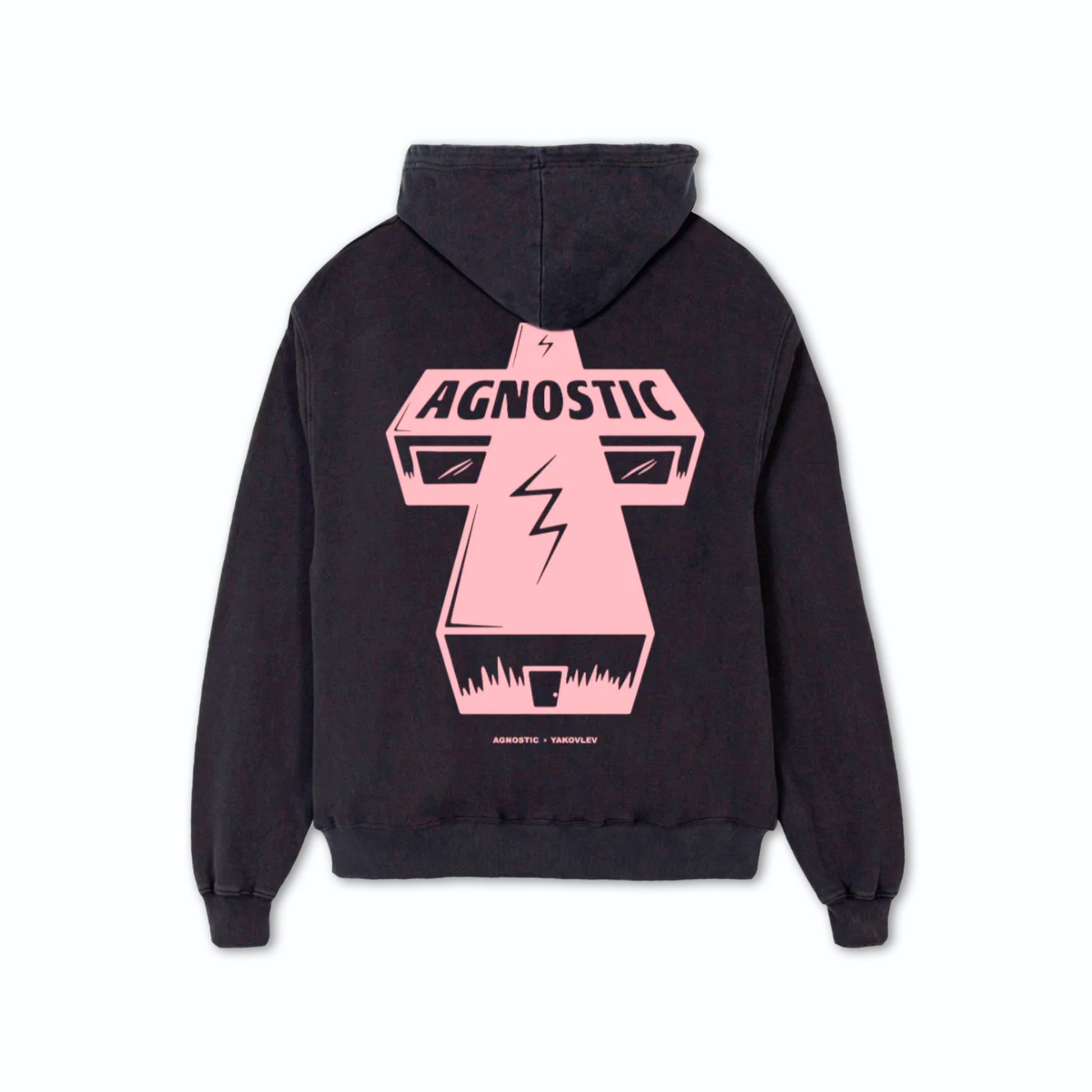 Agnostic Vintage Black Zip Hoodie