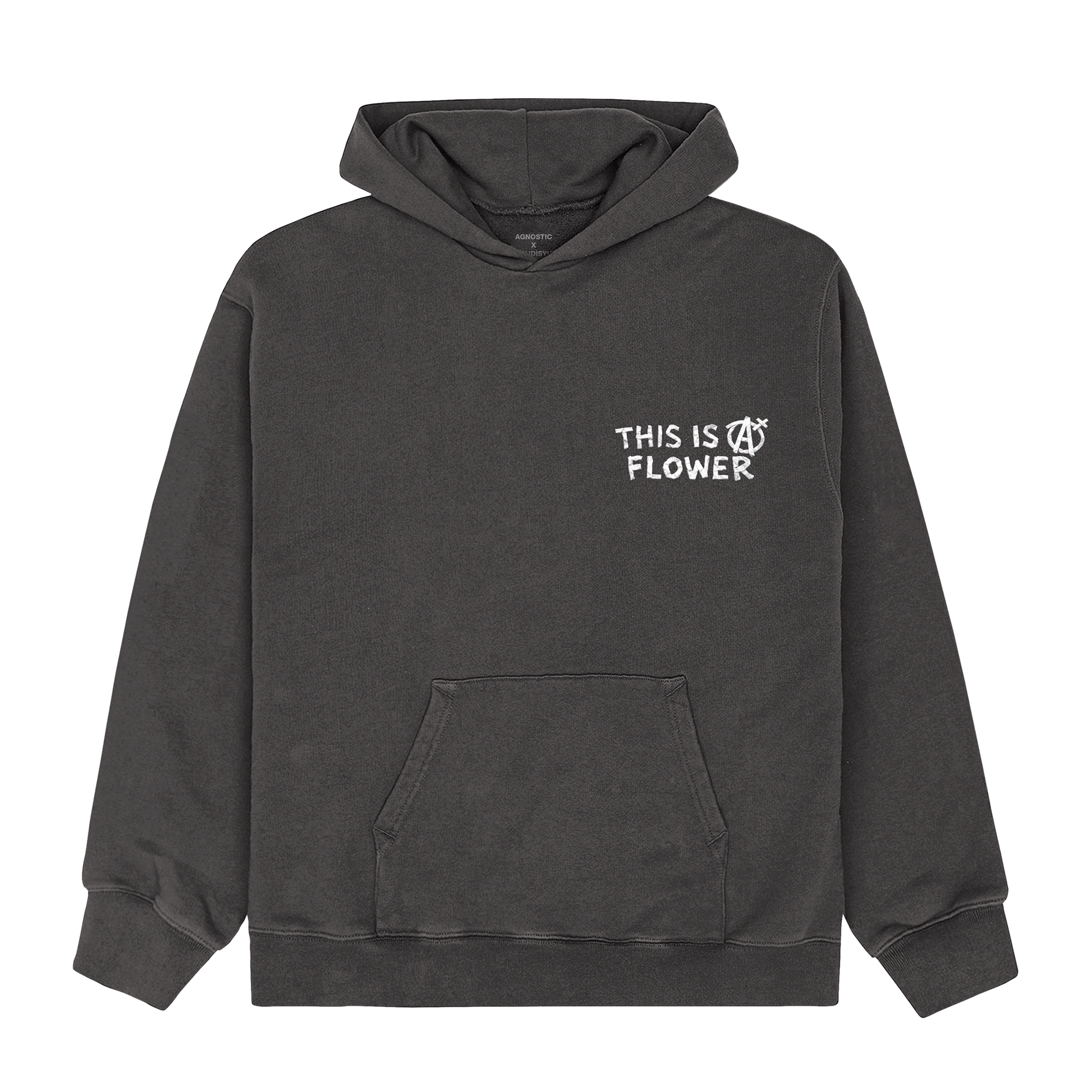 This Is A Flower Vintage Black Hoodie