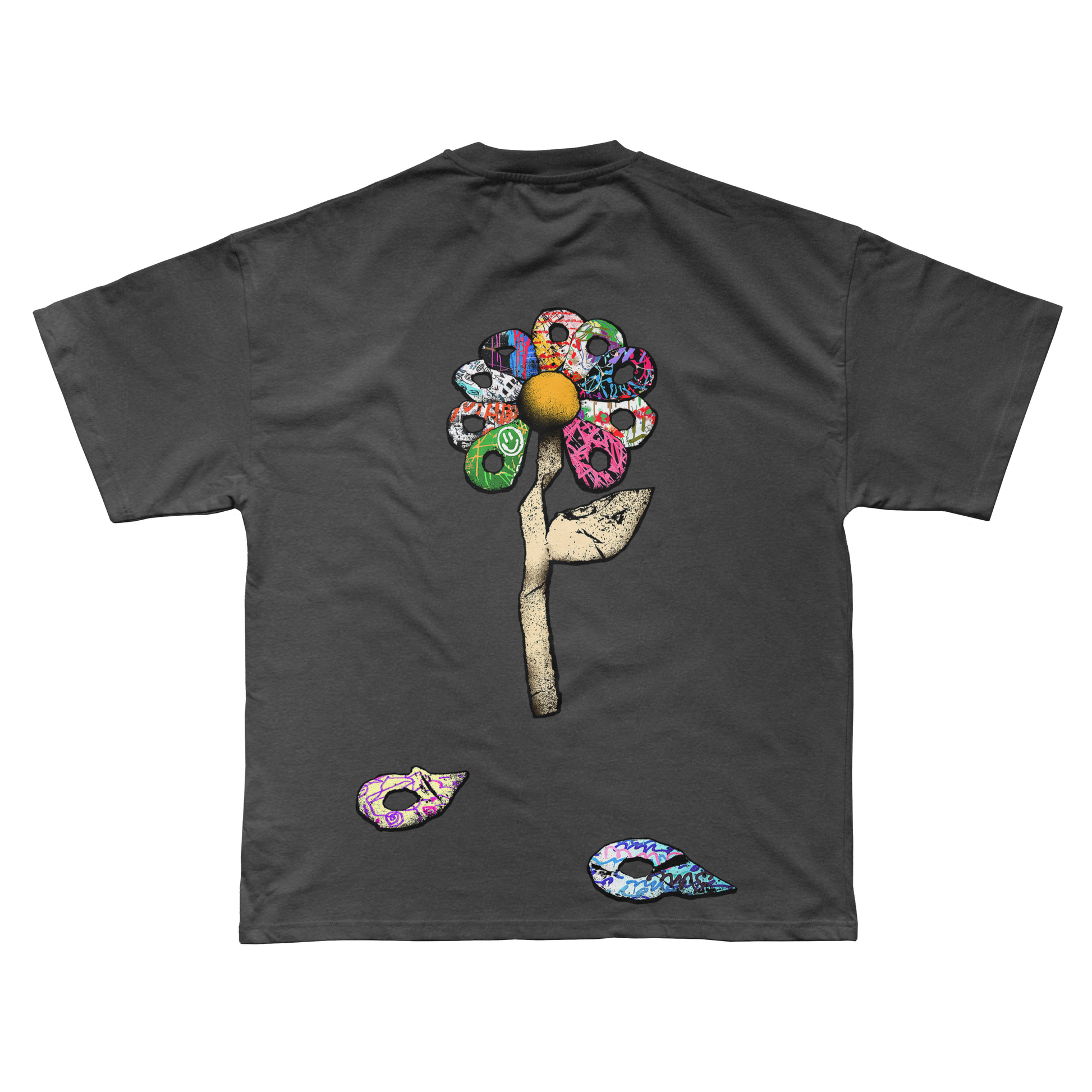 This Is A Flower Vintage Black T-Shirt
