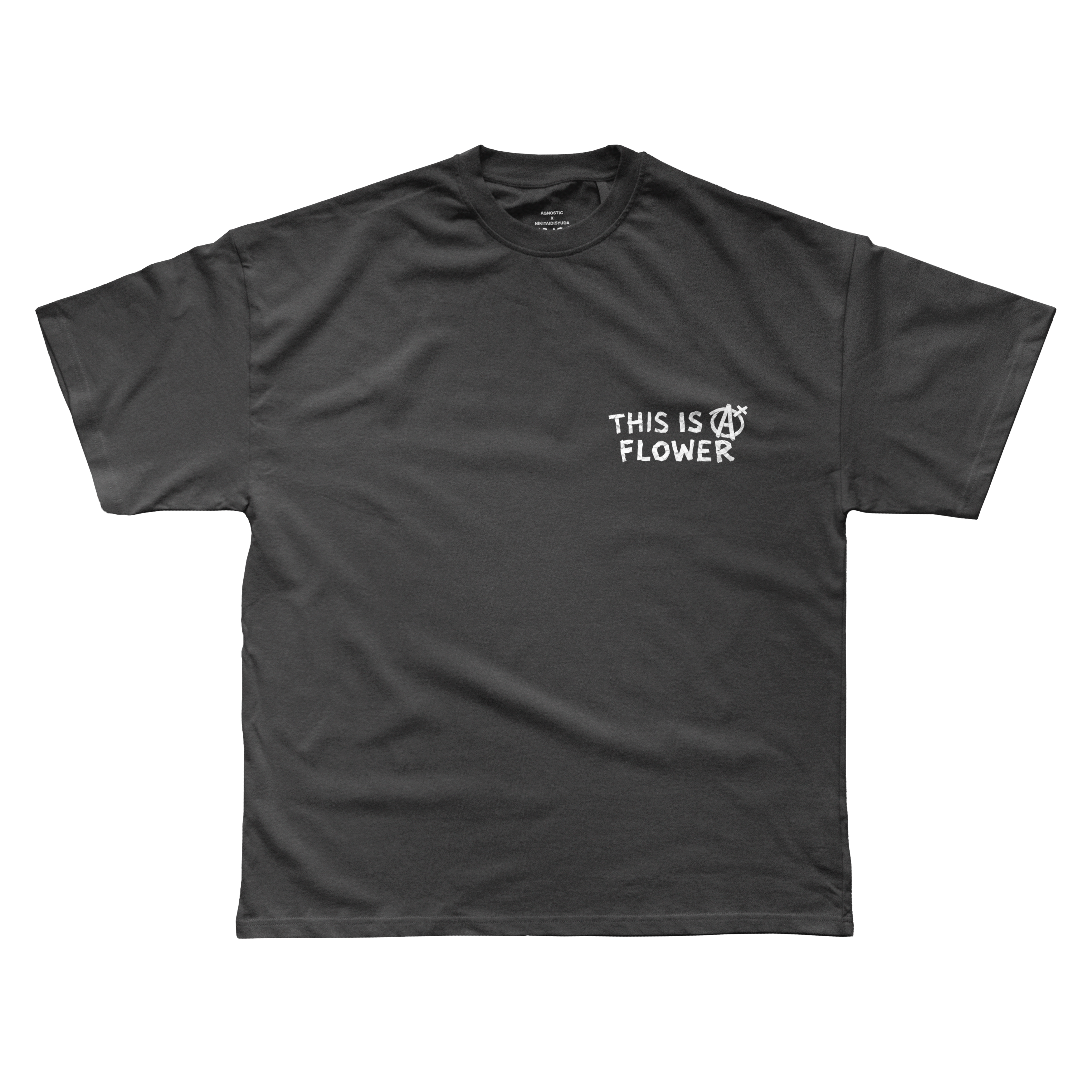 This Is A Flower Vintage Black T-Shirt
