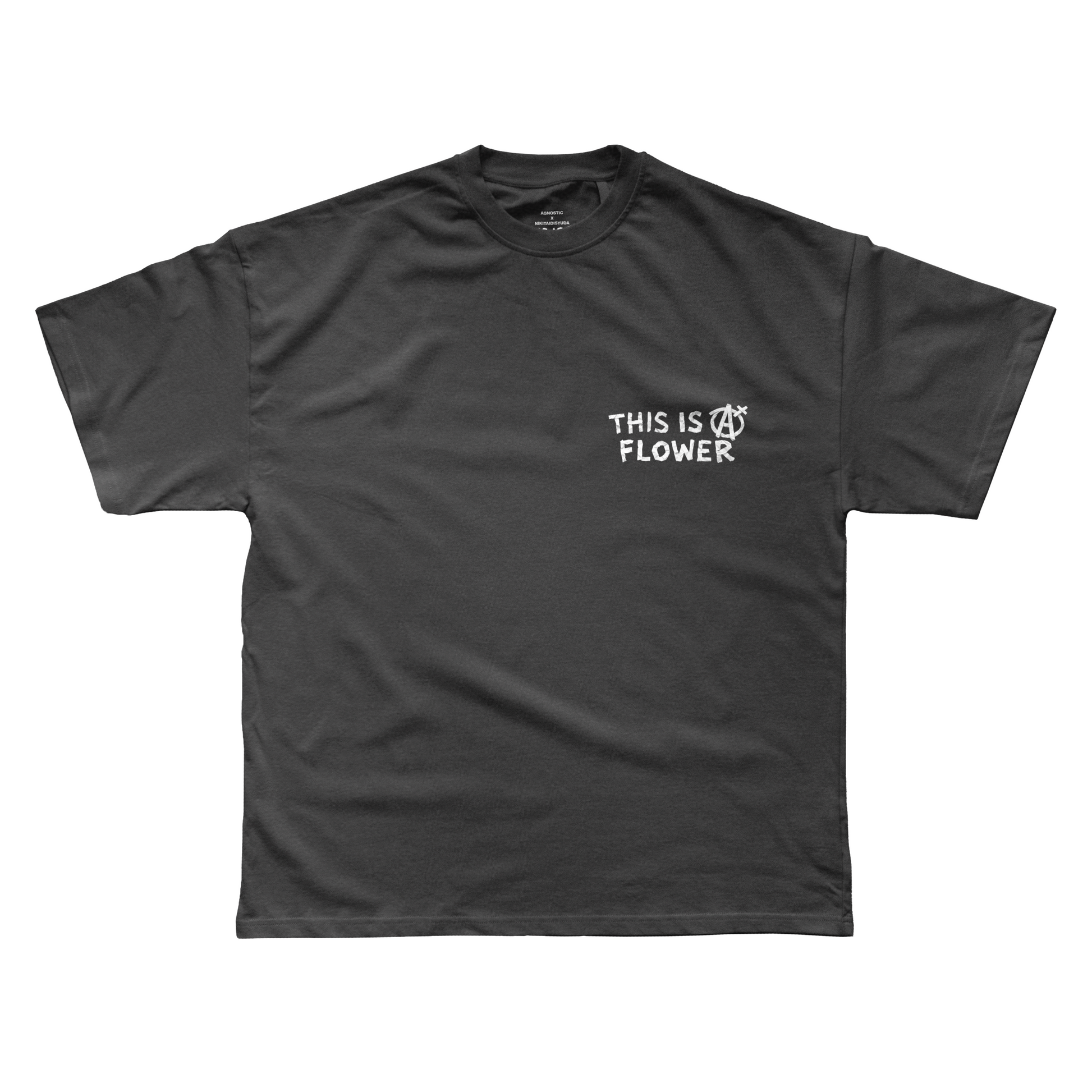 This Is A Flower Vintage Black T-Shirt
