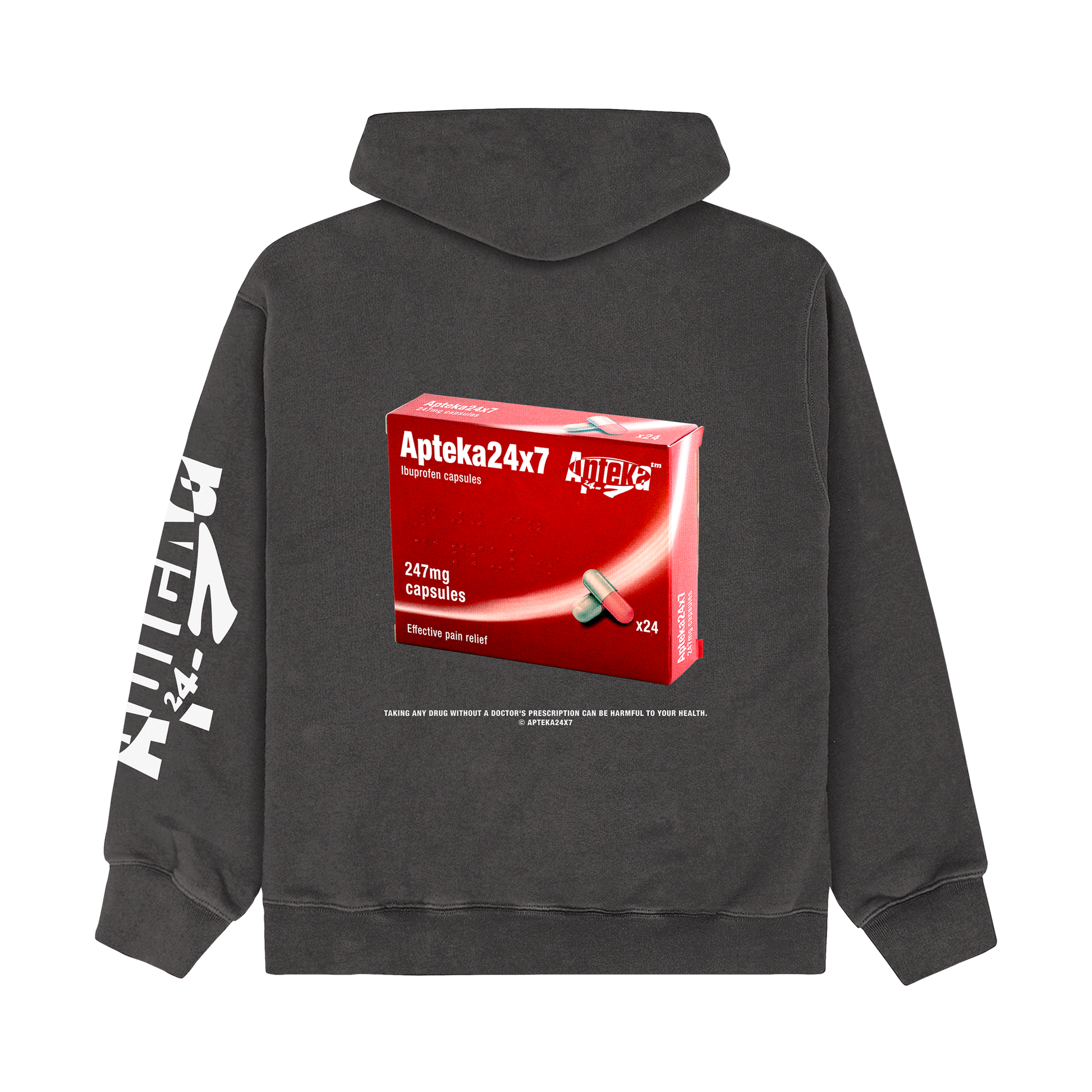 Take Your Pills Hoodie Vintage Black