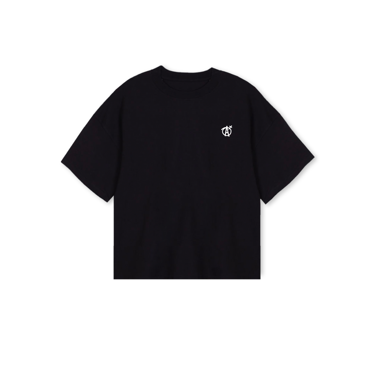 Logo Boxy Tee Black