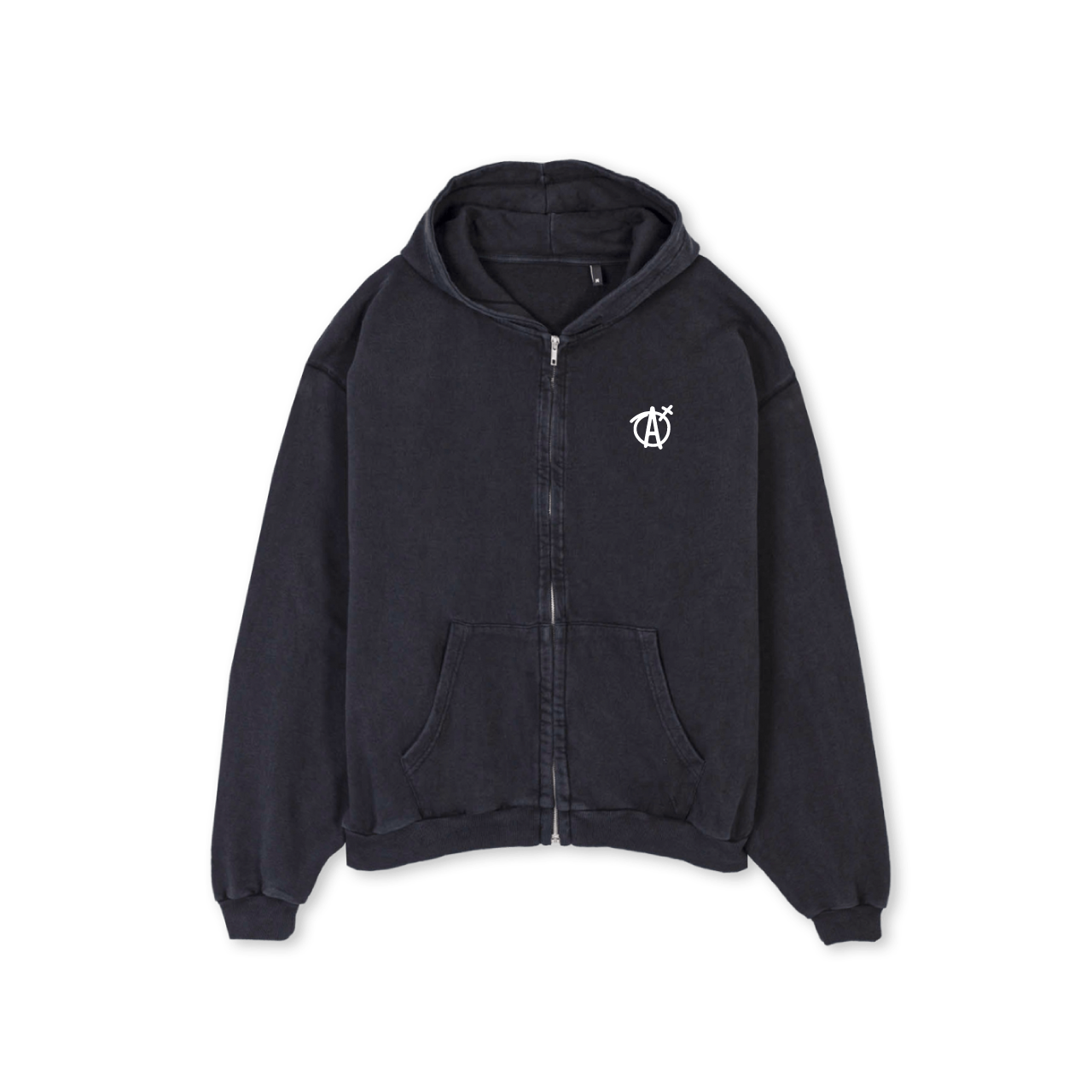 Death Ride Zip Hoodie Black