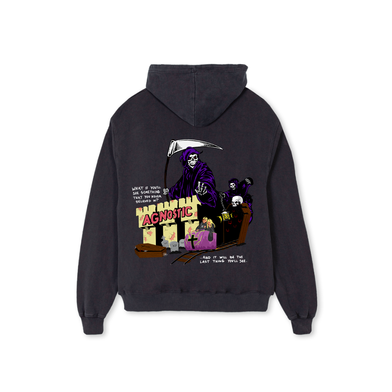 Death Ride Zip Hoodie Black